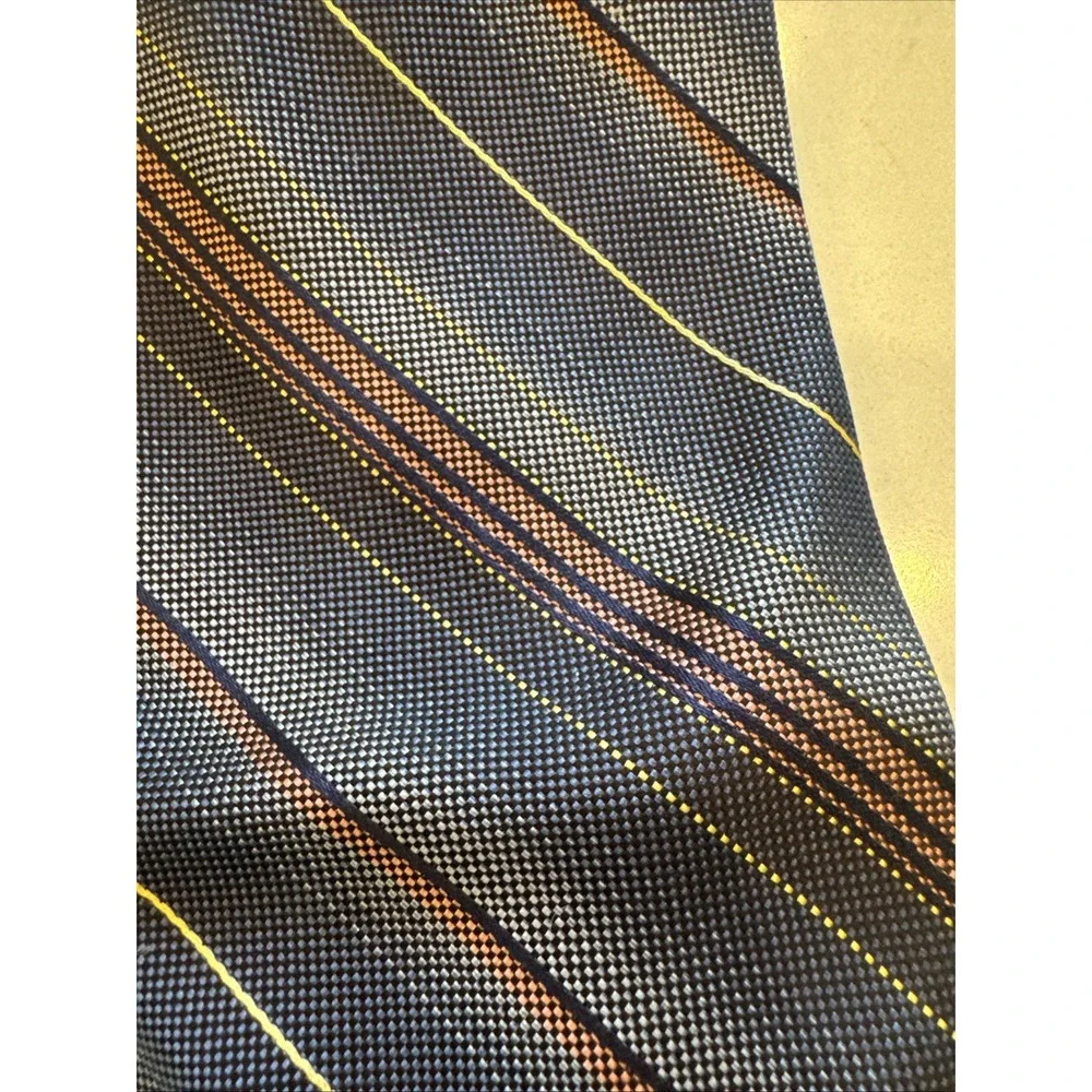 NWT Tango 100% Silk‎ Tie Orange Blue